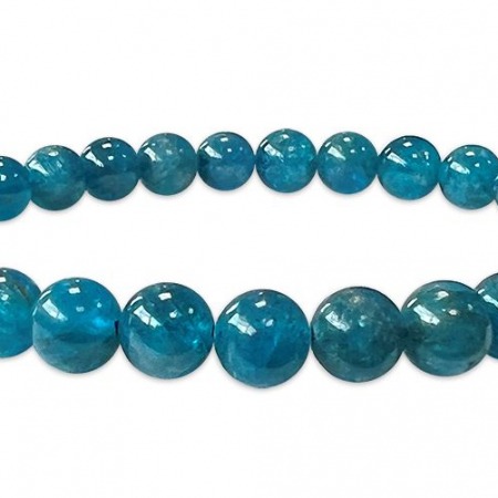 Bracelet Apatite Bleue AA perles 5.5-6.5mm
