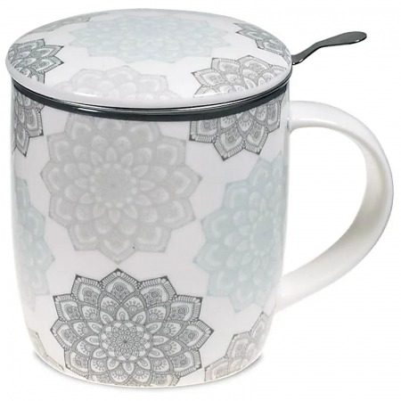 Tasse à thé infuseur Mandala gri