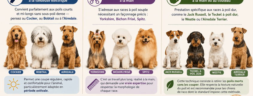 Toilettage canin ciseaux tonte épilation chien Bessan